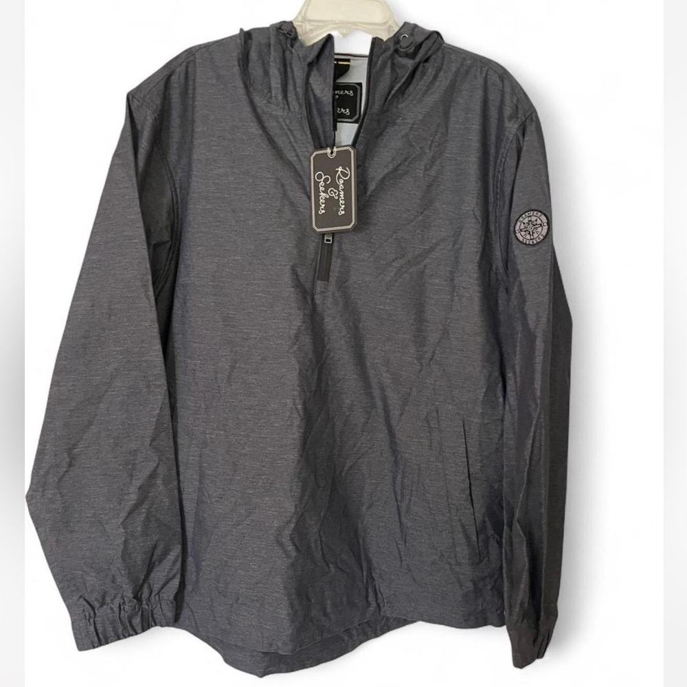 NWT Roamers & Seekers Sprint Windbreaker Half Zip Men’s Large Deep Denim Gray